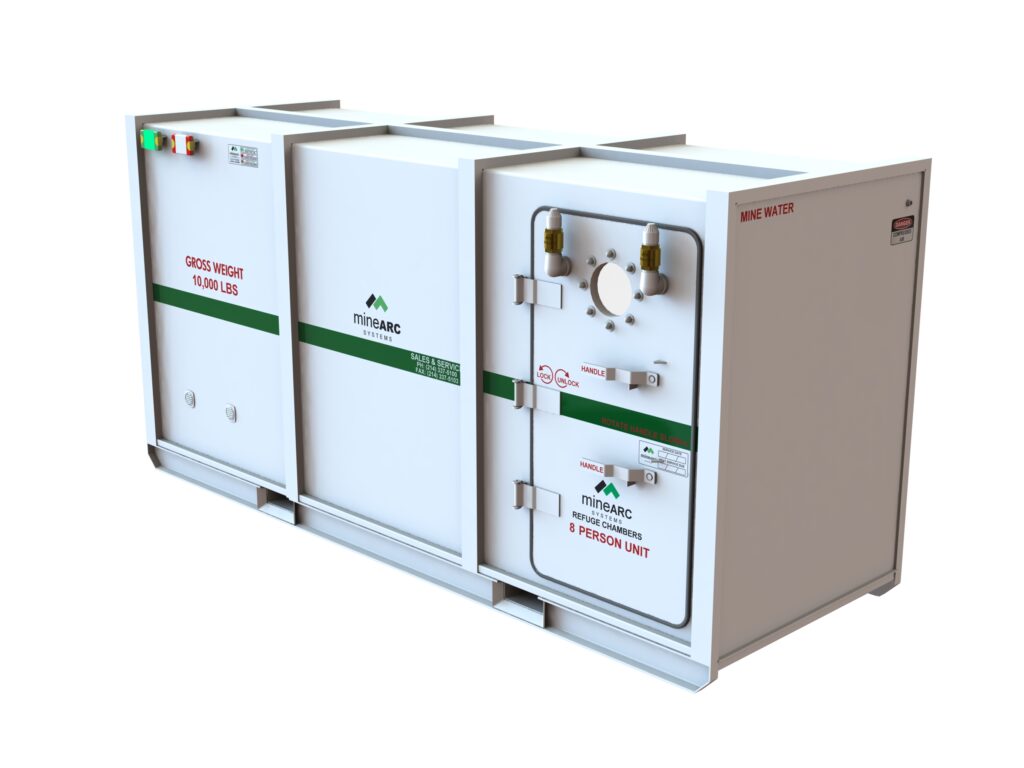 Custom designed MineSAFE Refuge Chamber for Kennecott Copper Mine