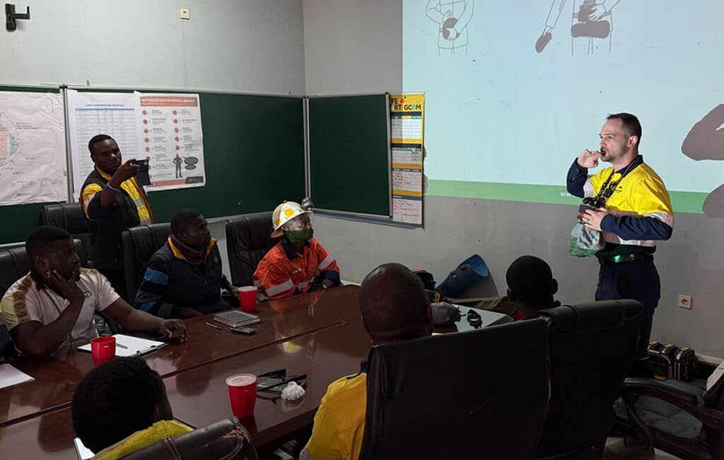 MineARC BDM providing on-site training.